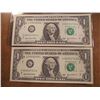 Image 1 : 2-2003-A $1 FRN'S LOW CONSECUTIVE SERIAL 'S UNC SERIAL NUMBERS ARE:G00003723H-G00003724H