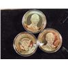 Image 1 : 3-2009 BARACK OBAMA INAUGURATION TOKENS (PF) ALL THREE ARE GOLD IN COLOR