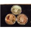 Image 2 : 3-2009 BARACK OBAMA INAUGURATION TOKENS (PF) ALL THREE ARE GOLD IN COLOR