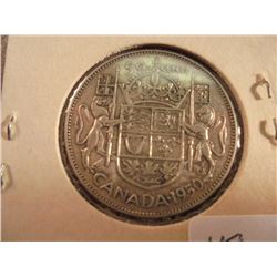 1950 CANADA SILVER 50 CENTS