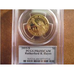 2011-S HAYES DOLLAR PCGS PR69 DCAM