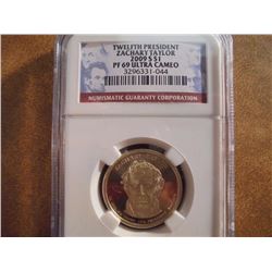 2009-S TAYLOR DOLLAR NGC PF69 ULTRA CAMEO