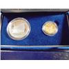 Image 1 : 1987 US CONSTITUTION GOLD & SILVER SET PROOF 1987-W $5 GOLD AND 1987-S SILVER DOLLAR. ORIGINAL US MI