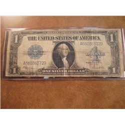 1923 LARGE SIZE $1 SILVER CERTIFICATE BLUE SEAL HORSE BLANKET