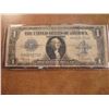 Image 1 : 1923 LARGE SIZE $1 SILVER CERTIFICATE BLUE SEAL HORSE BLANKET
