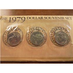 1979 P/D/S SBA DOLLAR SOUVENIR SET WITH ENVELOPE