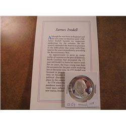 13.5 GRAM PROOF SILVER ROUND "JAMES IREDELL"