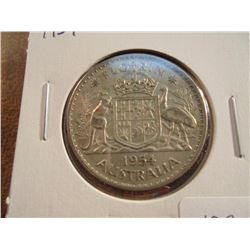 1954 AUSTRALIA SILVER FLORIN