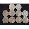 Image 1 : 10 ASSORTED 35% SILVER JEFFERSON WAR NICKELS