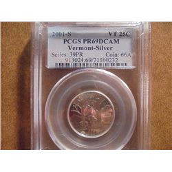 2001-S SILVER VIRGINIA QUARTER PCGS PR69 DCAM