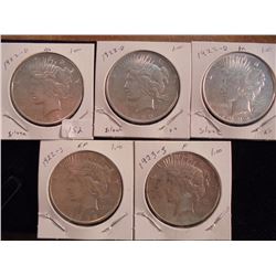 3-1922-D & 2-1922-S PEACE SILVER DOLLARS