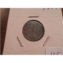 1874 THREE CENT PIECE (NICKEL)  SCRATCHES