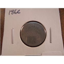 1866 SHIELD NICKEL