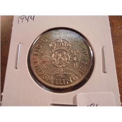 1944 GREAT BRITAIN SILVER 2 SHILLINGS