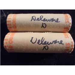 2-$10 ROLLS OF 1999-D DELAWARE QUARTERS UNC