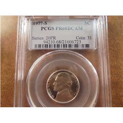 1977-S JEFFERSON NICKEL PCGS PR68 DCAM