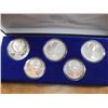 Image 2 : 1980 MOSCOW XXII OLYMPICS 5 COIN SILVER PF SET ORIGINAL MINT PACKAGING