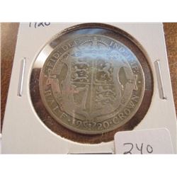 1920 GREAT BRITAIN SILVER HALF CROWN