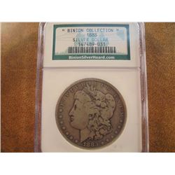1883 MORGAN SILVER DOLLAR NGC BINION COLLECTION