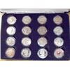 Image 1 : 1979,80,81 & 99 SBA DOLLAR 16 PIECE SET UNC'S AND PROOF'S, IN CASE. ORIGINAL PERSON PAID $170.00