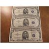 Image 1 : 3-1953-B $5 BLUE SEAL SILVER CERTIFICATES BILLS ARE CRISP