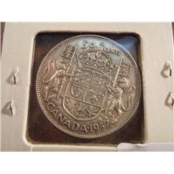 1952 CANADA SILVER 50 CENTS