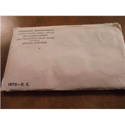 1970 US MINT SET (UNC) P/D/S (WITH ENVELOPE) 40% SILVER JOHN F. KENNEDY HALF DOLLAR, THIS IS AN OFFI
