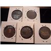 Image 2 : 1902,05,06,07 & 10 CANADA LARGE CENTS