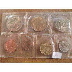 1948-1963 SEYCHELLES 7 COIN MINT SET