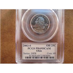 2002-S OHIO QUARTER PCGS PR69 DCAM