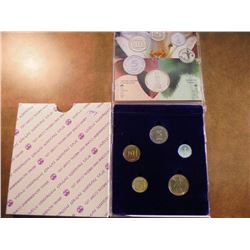 1997 ISRAEL "THE WHITE LILY" UNC COIN SET LIMITED EDITION TO 5000 SETS, ORIGINAL MINT PACKAGING