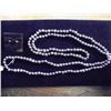Image 1 : FRESH WATER PEARL NECKLACE & EARRING SET NECKLACE IS 62" OF 7-8MM AND EARRINGS ARE STUD 5-6MM. RETAI