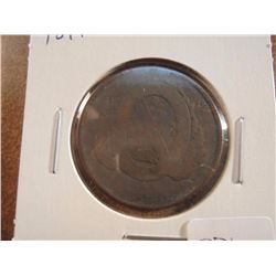 1844 HALF PENNY BANK TOKEN OF MONTREAL