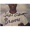 Image 2 : HANK AARON "HAMMERIN HANK" HALL OF FAME 1982 SIGNED PHOTO, SCM CERTIFIED