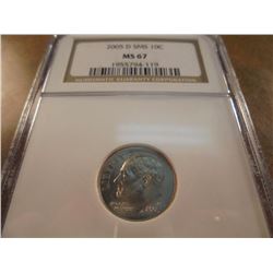 2005-D SMS ROOSEVELT DIME NGC MS67