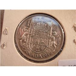 1949 CANADA SILVER 50 CENTS