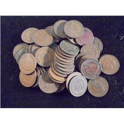 ROLL OF 50 ASSORTED 1900'S INDIAN HEAD CENTS