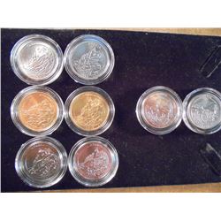 2 SETS OF 50 STATES QUARTERS SEE DESCRIPTION 2012 ACADIA P'S, D'S UNC'S GOLD PLATED & PLATINUM PLATE