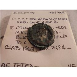 284-305 A.D. DIOCLETIAN ANCIENT COIN VERY FINE