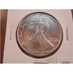 1988 AMERICAN SILVER EAGLE UNC