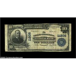 Vallejo, CA - $10 1902 Plain Back Fr. 632 The Vallejo Commercial NB Ch. # 11206Large notes only from