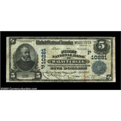 Walnut Creek, CA - $5 1902 Date Back Fr. 594 The First NB Ch. # (P)10281An extremely rare note from.