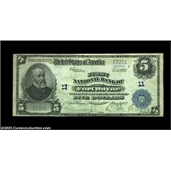 A Harem of HoosiersFort Wayne, IN - $5 1902 Plain Back Fr. 609 First National Bank of Fort Wayne Ch.
