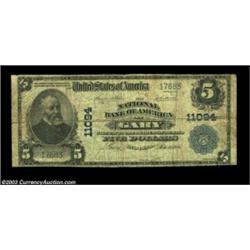 Gary, IN - $5 1902 Plain Back Fr. 606 NBof America at Gary Ch. # 11094A note from a community best k