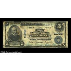Milroy, IN - $5 1902 Plain Back Fr. 607 The First NB Ch. # 11782A tougher large note from the only b