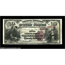 Davenport, IA - $20 1882 Brown Back Fr. 493 The First NB Ch. # 2695A nice Brown Back from this rathe