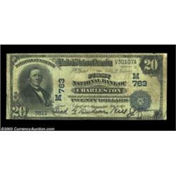 Charleston, IL - $20 1902 Date Back Fr. 642 First NB of Charleston Ch. # (M)763A Coles County Date B