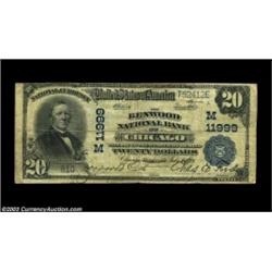 Chicago, IL - $20 1902 Plain Back Fr. 660 Kenwood NB of Chicago Ch. # (M)11999From one of Chicago's.
