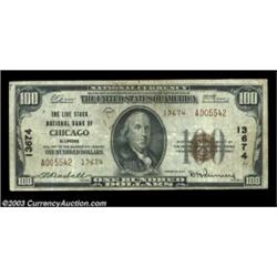Chicago, IL - $100 1929 Ty. 2 The Live Stock NB Ch. # 13674A nice example of this very scarce type a