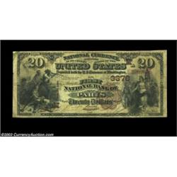 Paris, IL - $10 1882 Brown Back Fr. 482 First NBof Paris Ch. # 3376An evenly circulated Fine example